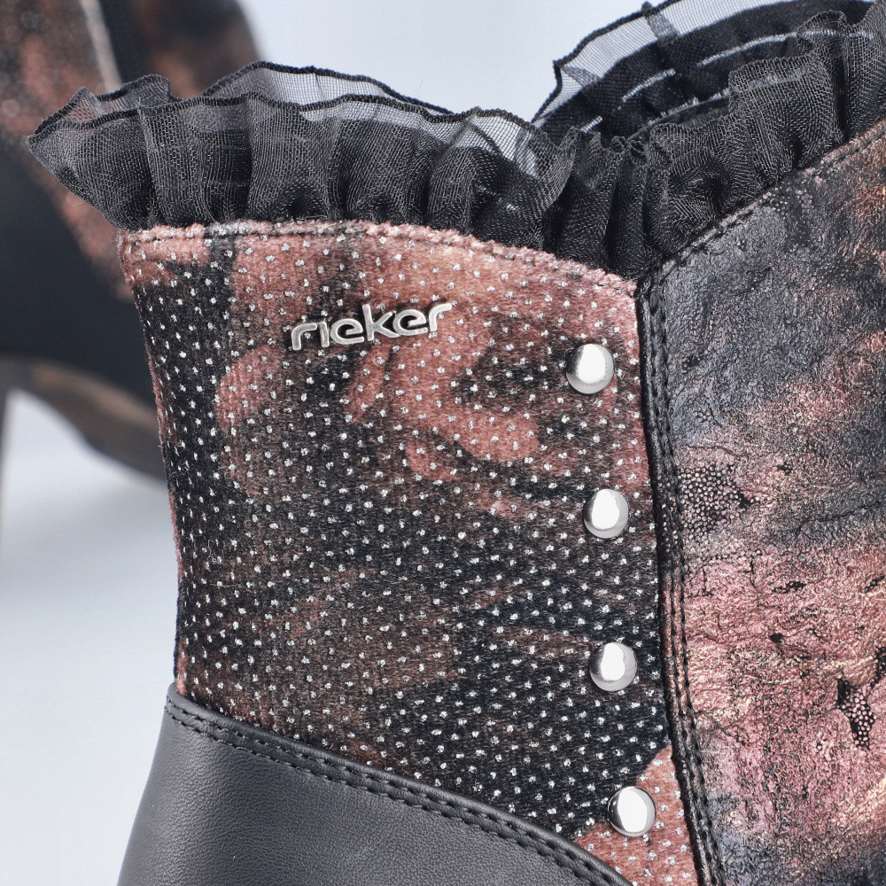 detail Dámská kotníková obuv RIEKER 96064-90 černá W5