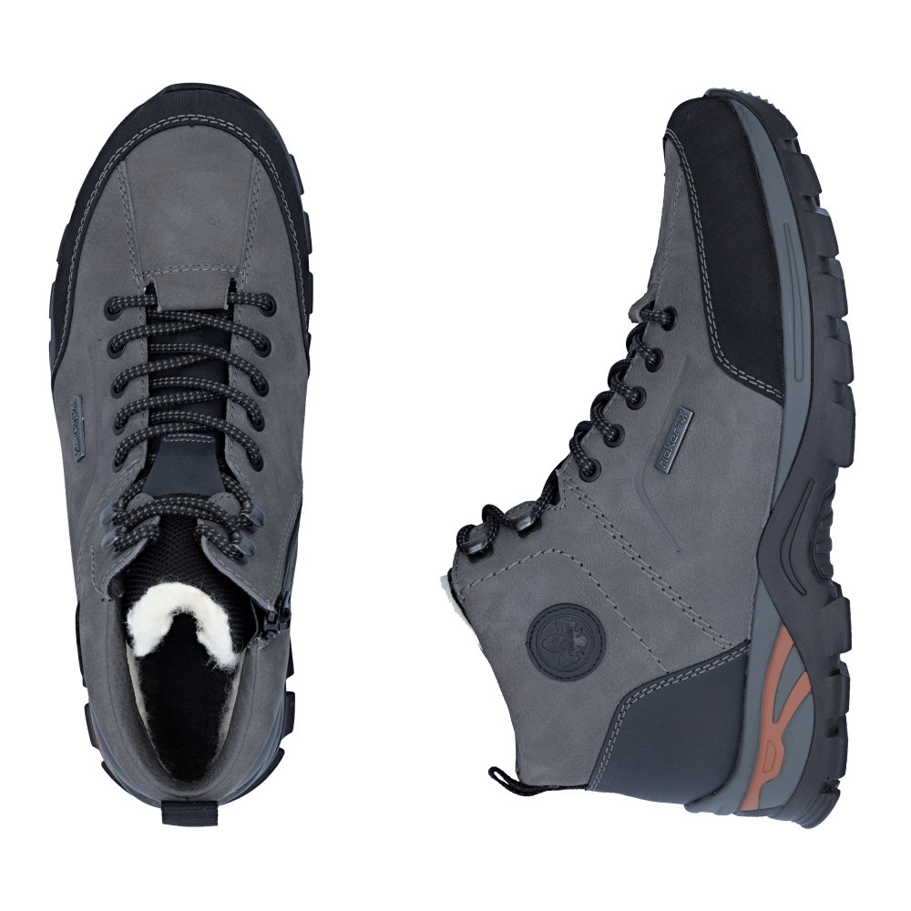 detail Pánská kotníková obuv RIEKER B6800-40 šedá W5