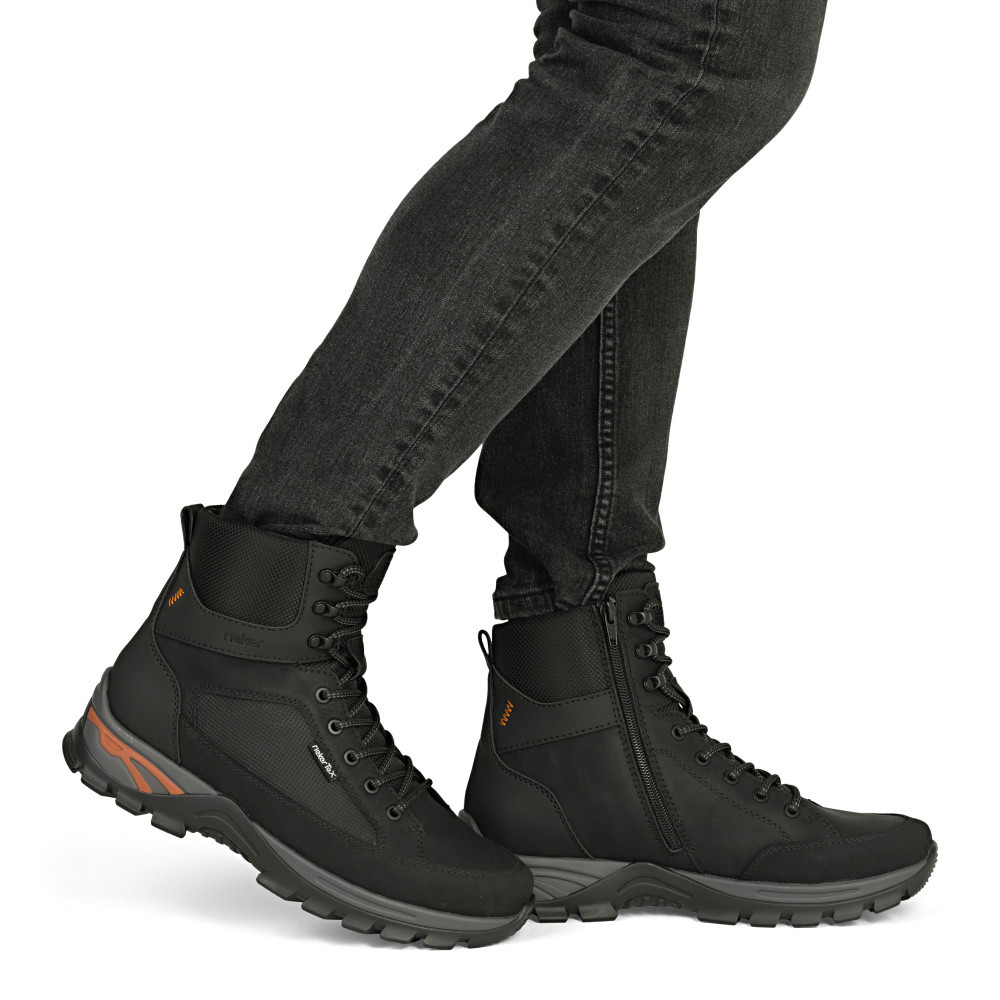 detail Pánska členková obuv RIEKER B6805-00 čierna W5