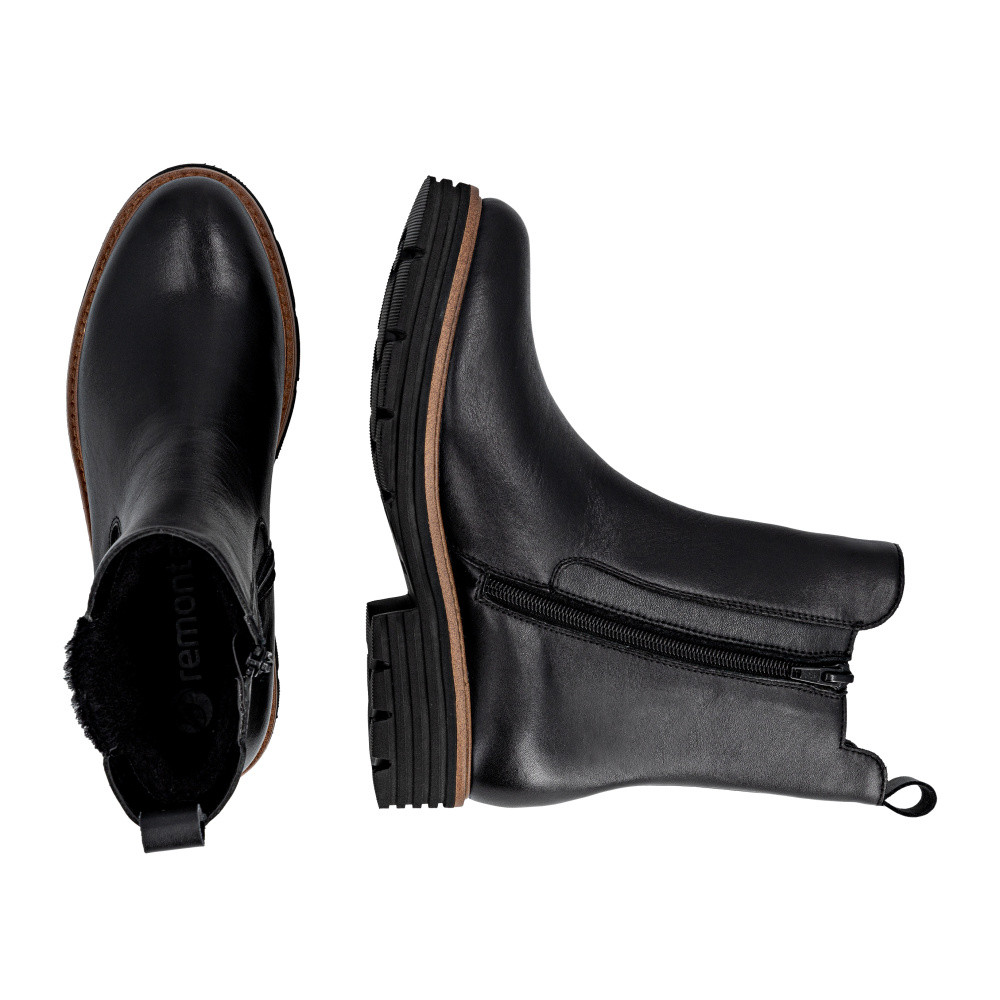 detail Dámská kotníková obuv REMONTE D3A72-00 černá W5