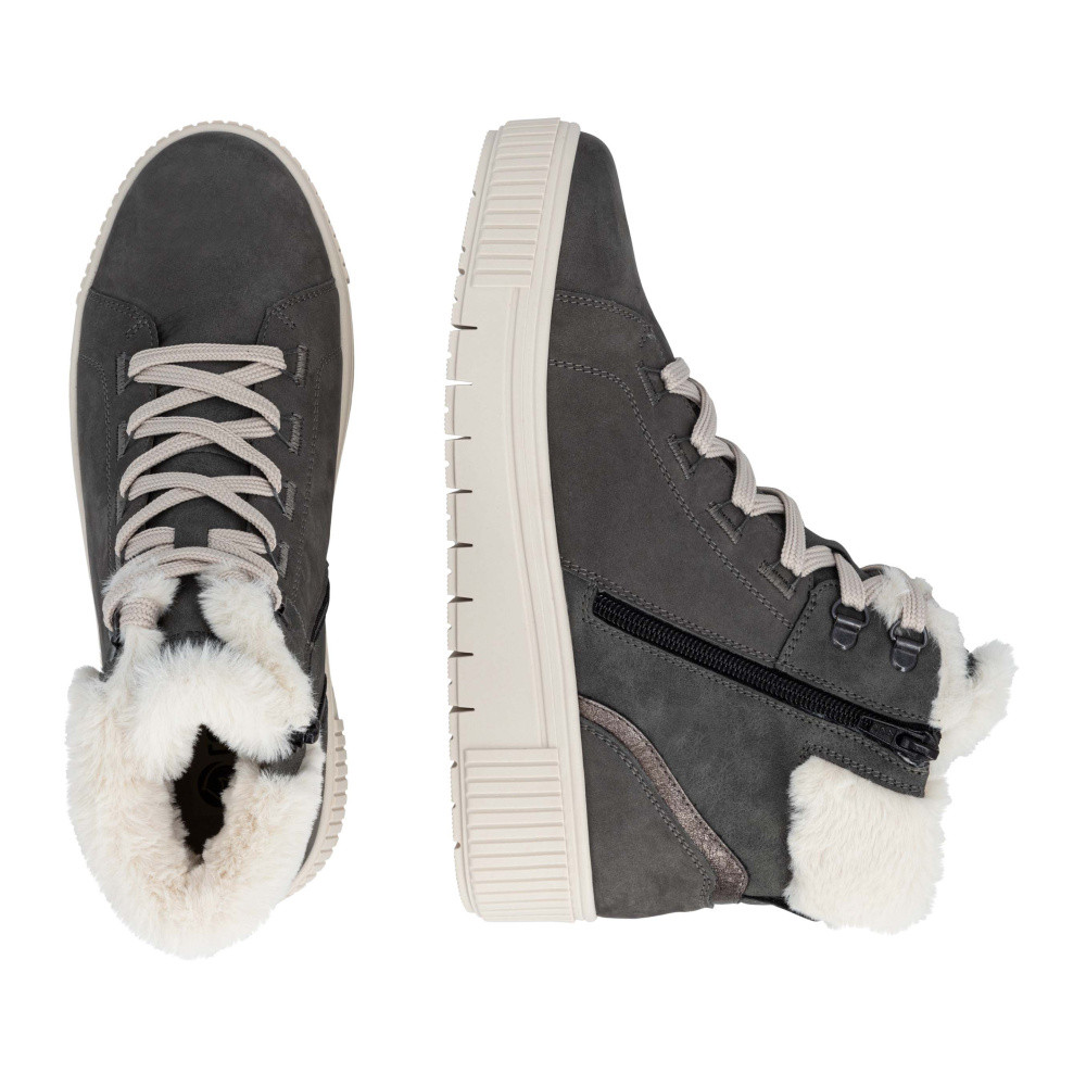 detail Dámská kotníková obuv REMONTE D3B72-45 šedá W5