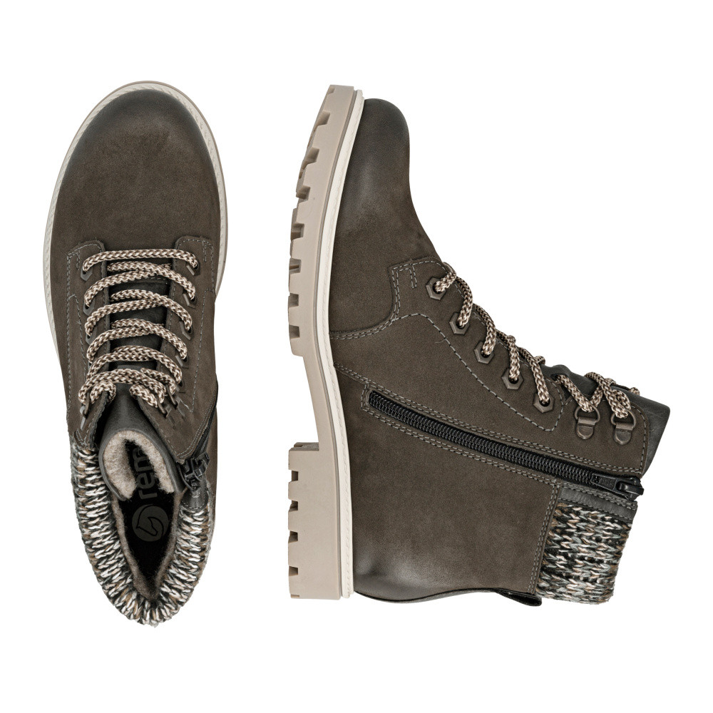 detail Dámská kotníková obuv REMONTE D8487-45 šedá W5