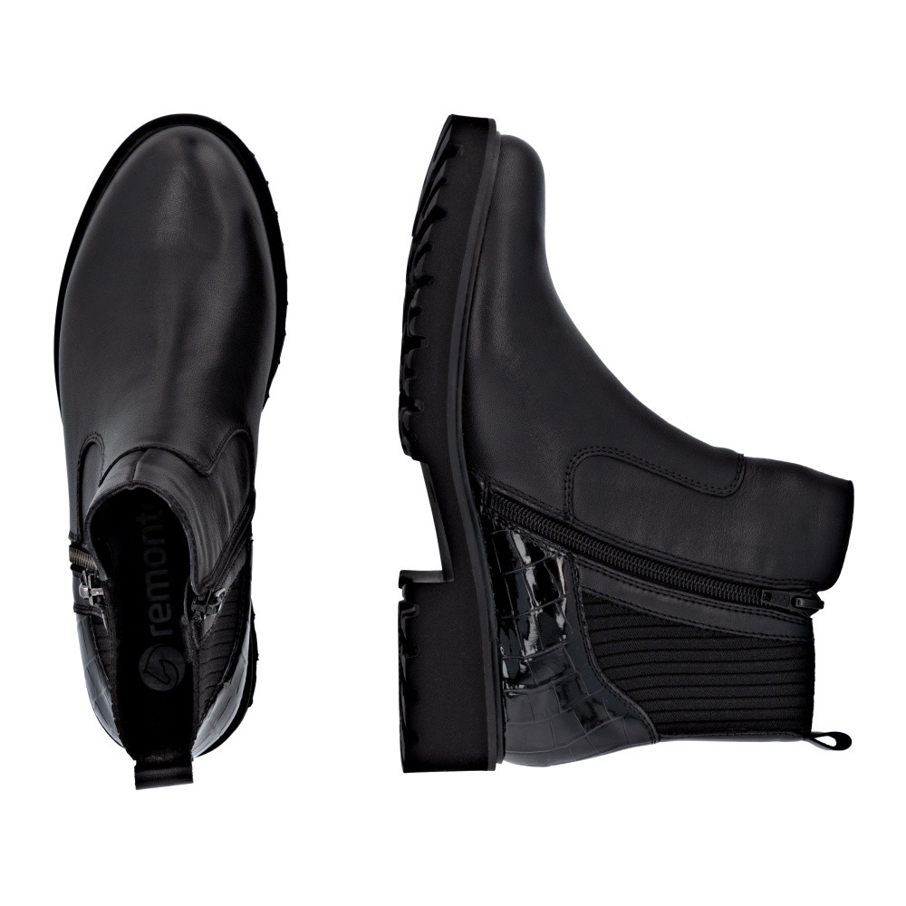 detail Dámská kotníková obuv REMONTE D8655-00 černá W5