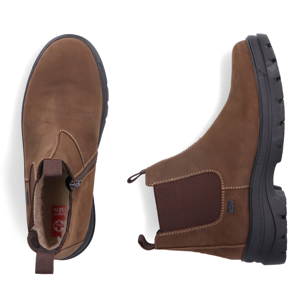 detail Pánská kotníková obuv RIEKER F5450-25 hnědá W5