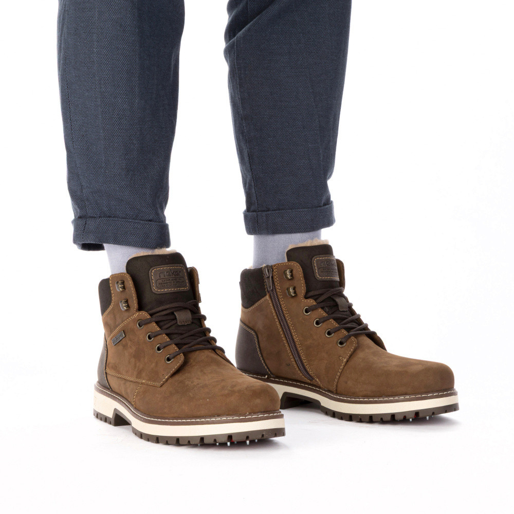 detail Pánská kotníková obuv RIEKER F8311-25 hnědá W5