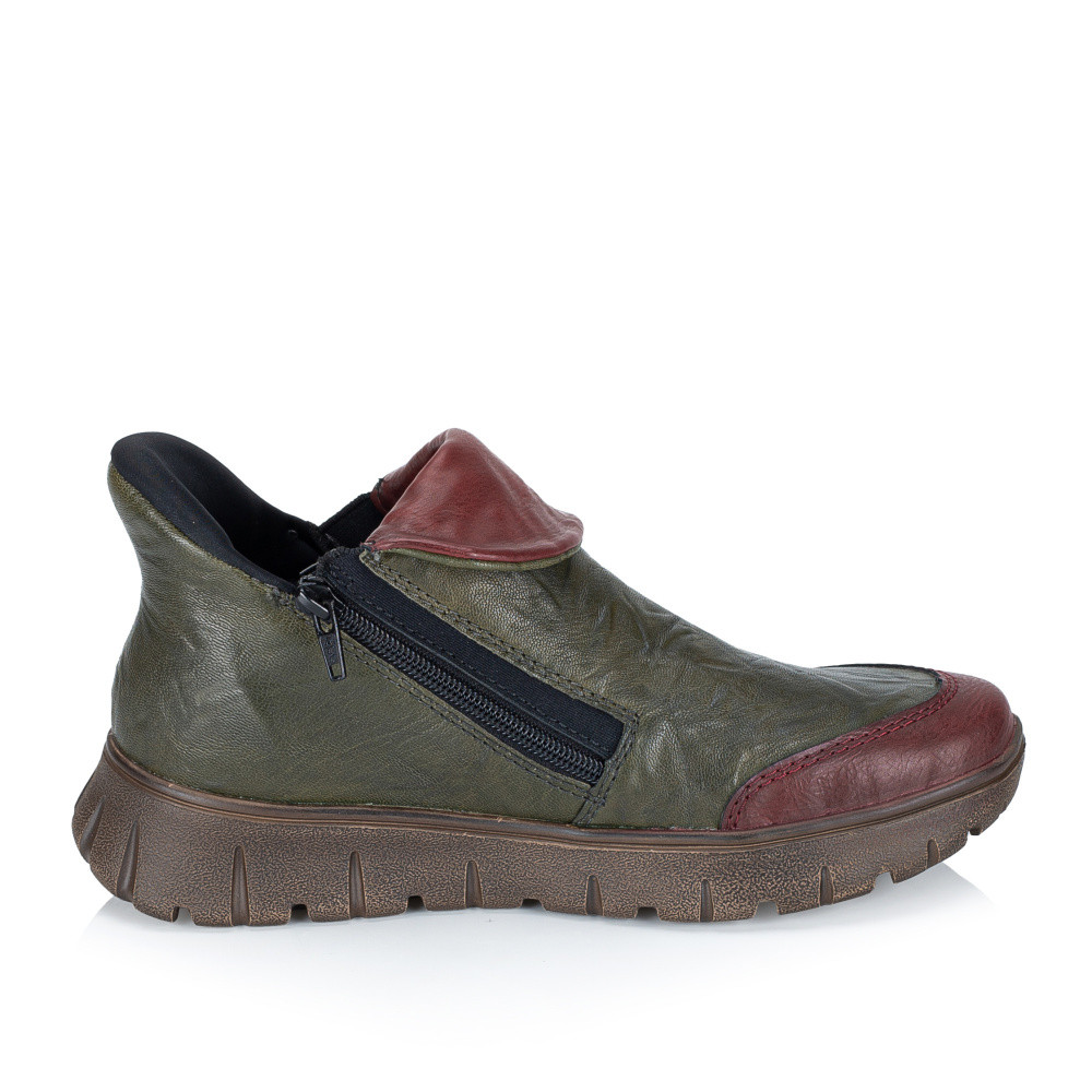 detail Dámská kotníková obuv RIEKER N1353-52 zelená W5