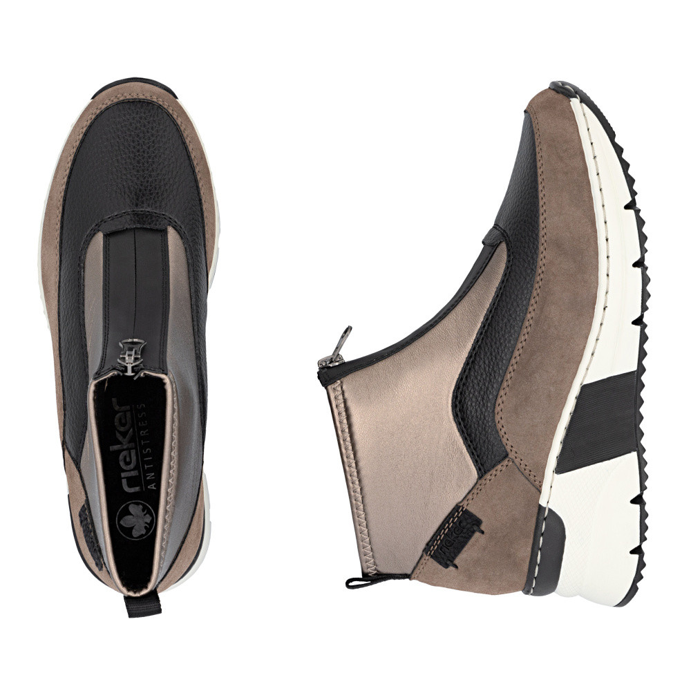 detail Dámská kotníková obuv RIEKER N6352-25 hnědá W5