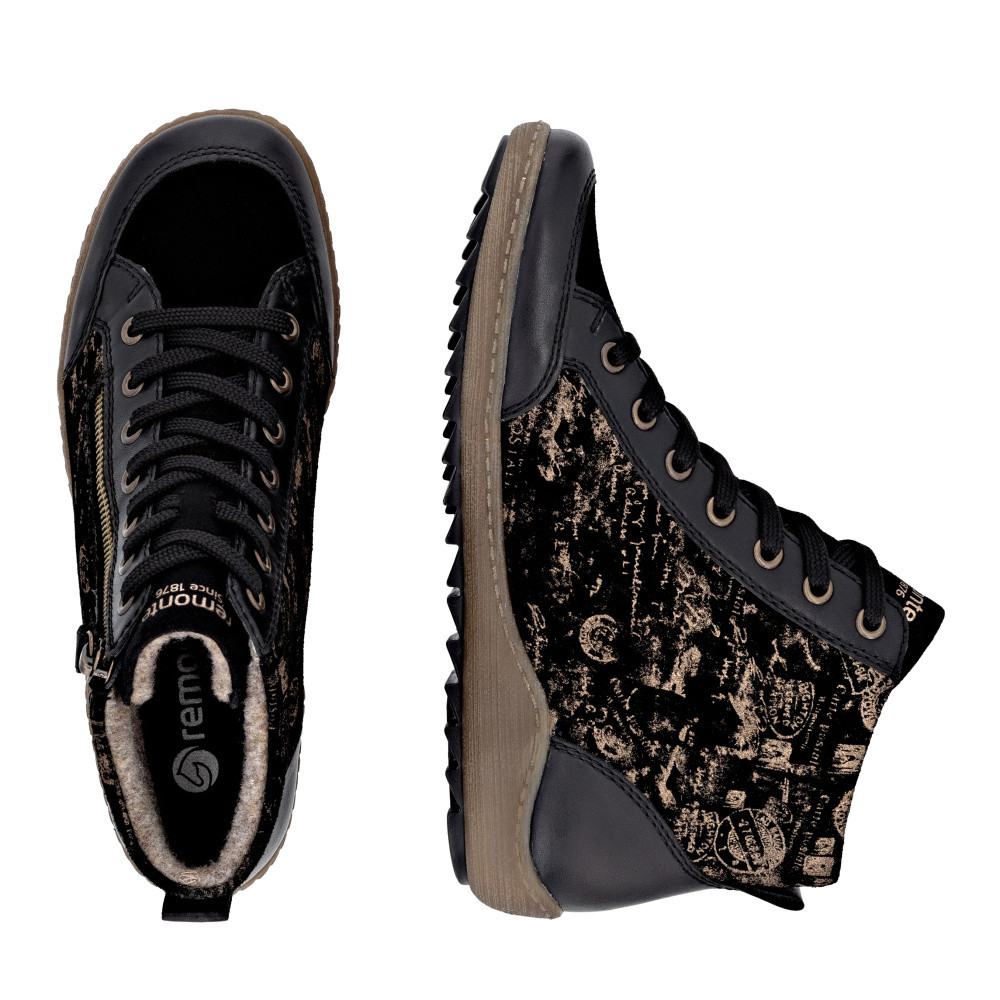 detail Dámská kotníková obuv REMONTE R1441-03 černá W5