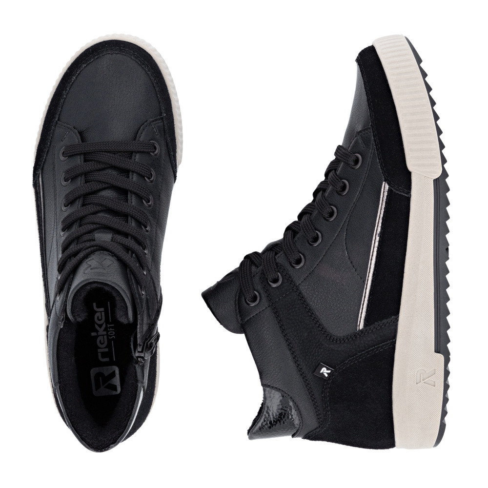 detail Dámská kotníková obuv RIEKER W0171-00 černá W5