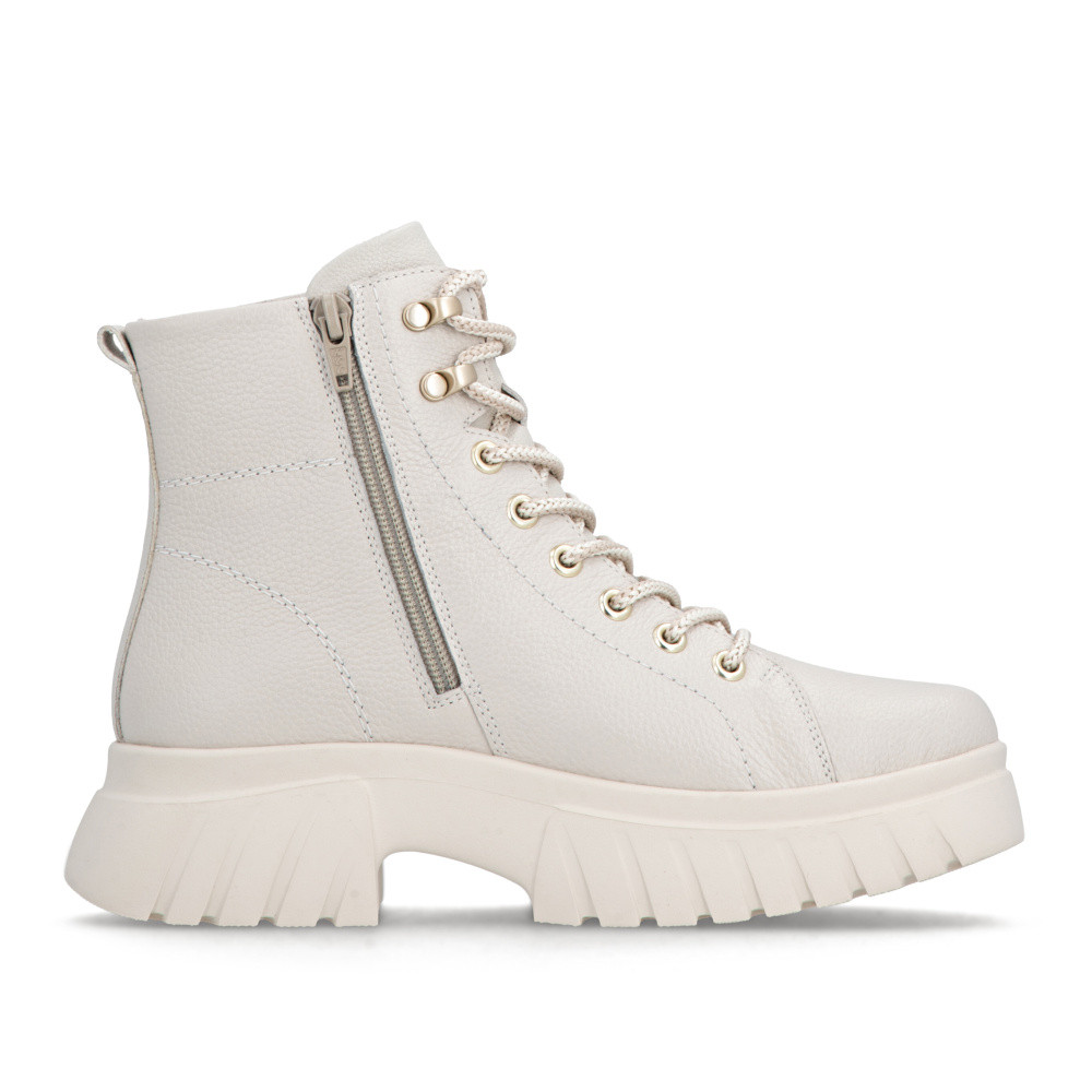 detail Dámská kotníková obuv RIEKER W1877-80 béžová W5