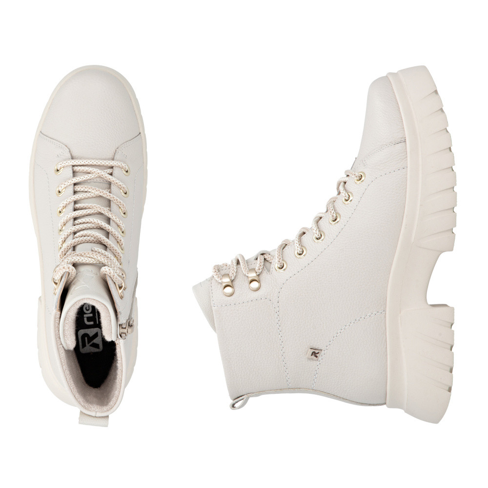 detail Dámská kotníková obuv RIEKER W1877-80 béžová W5