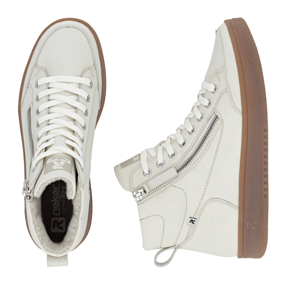 detail Dámská kotníková obuv RIEKER W1971-80 bílá W5