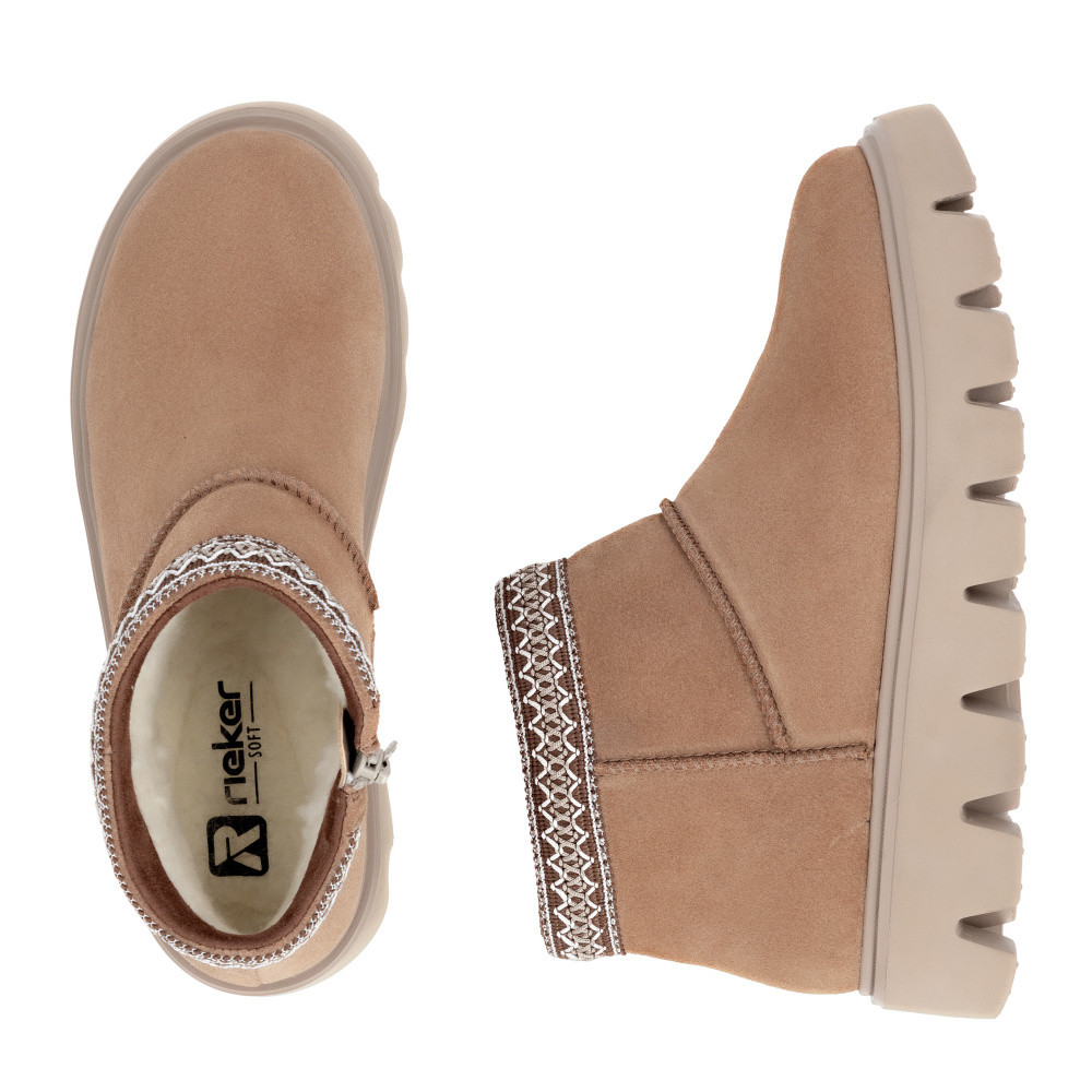detail Dámská kotníková obuv RIEKER W2074-24 hnědá W5