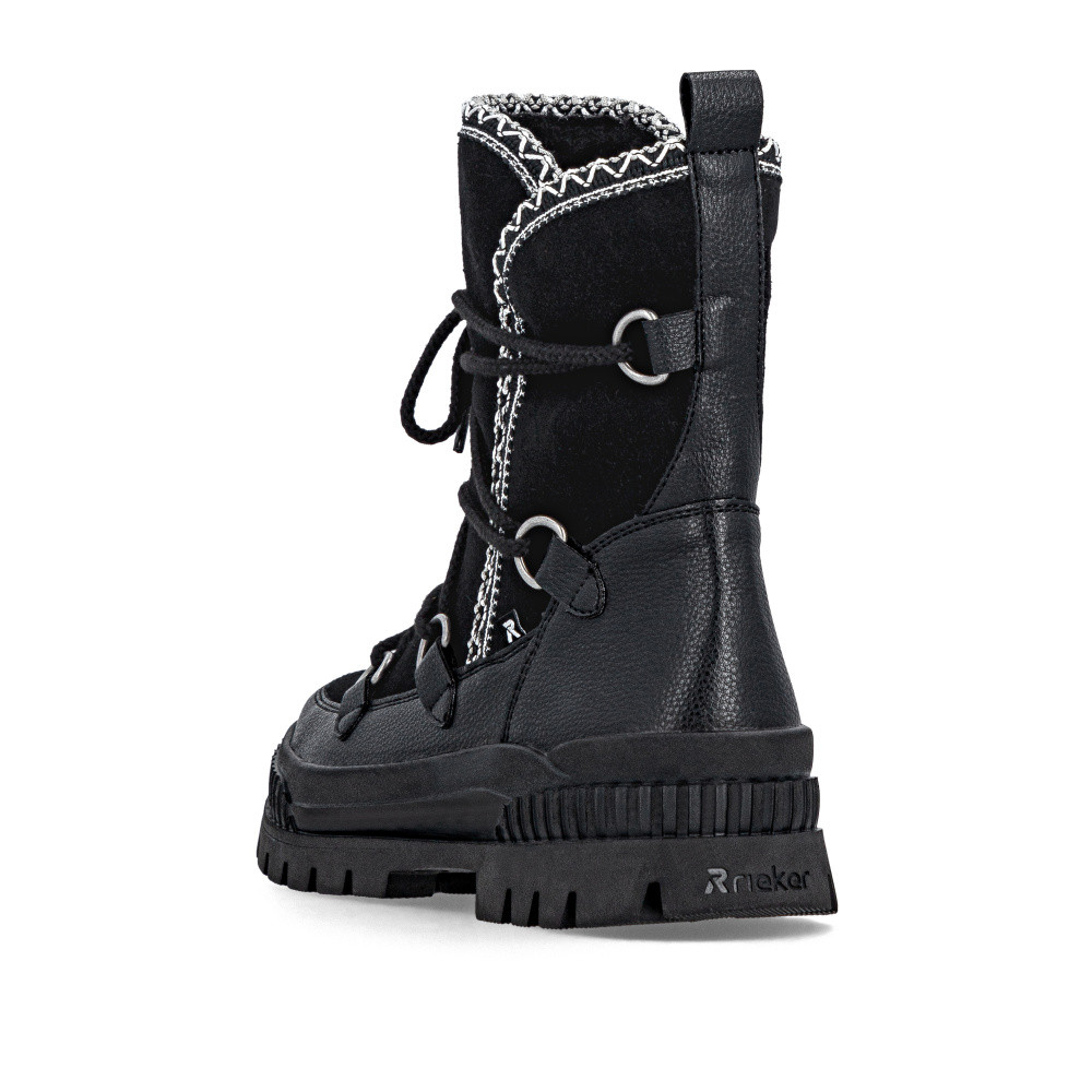 detail Dámská kotníková obuv RIEKER W2175-00 černá W5