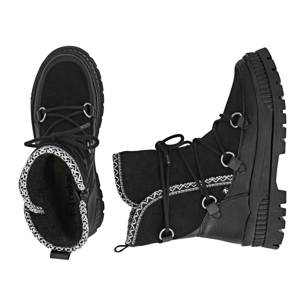 detail Dámská kotníková obuv RIEKER W2175-00 černá W5