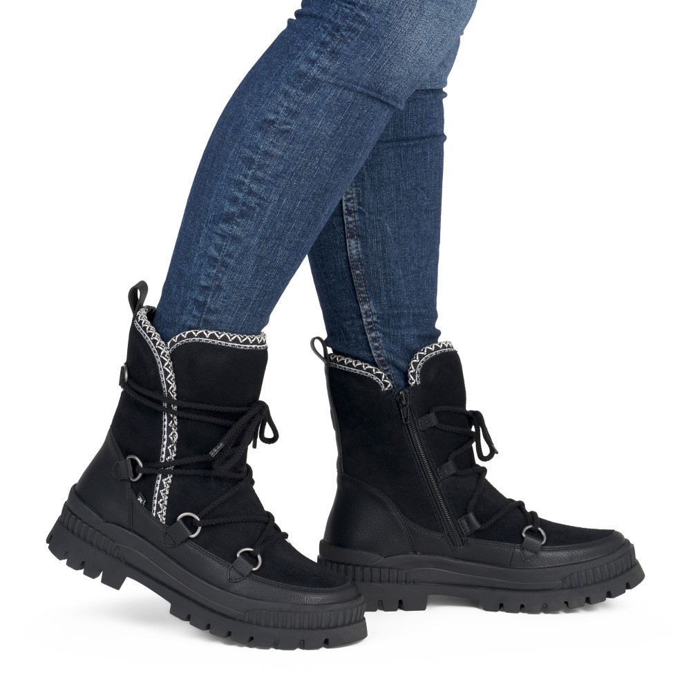 detail Dámská kotníková obuv RIEKER W2175-00 černá W5