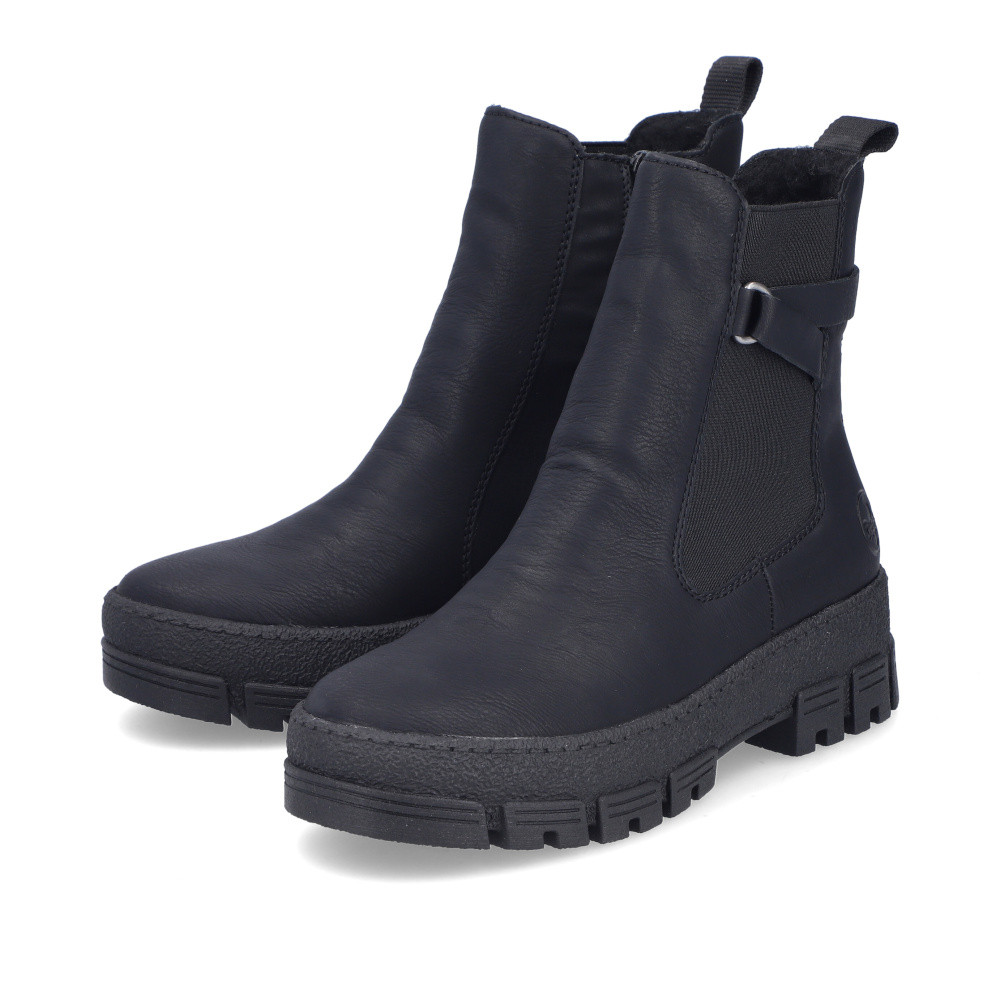 detail Dámská kotníková obuv RIEKER Y0212-00 černá W5