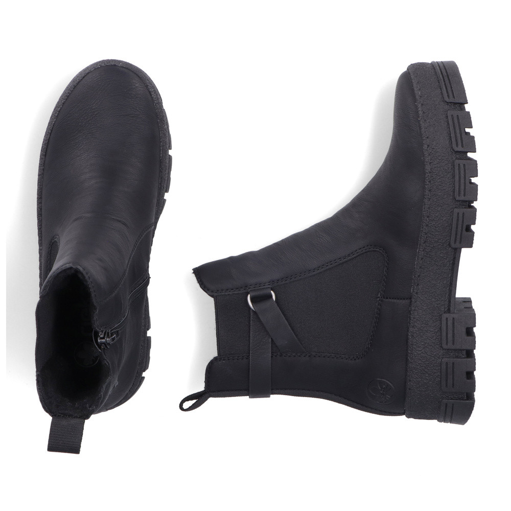 detail Dámská kotníková obuv RIEKER Y0212-00 černá W5