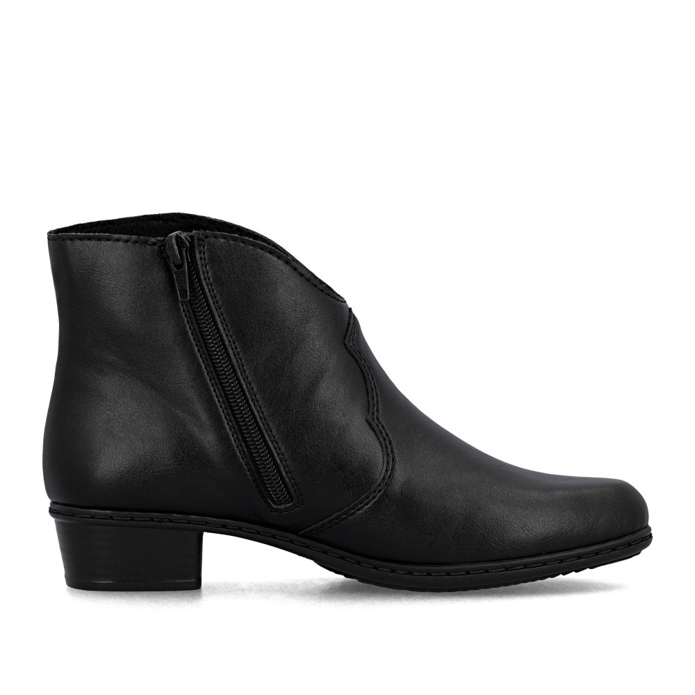 detail Dámská kotníková obuv RIEKER Y0754-00 černá W5