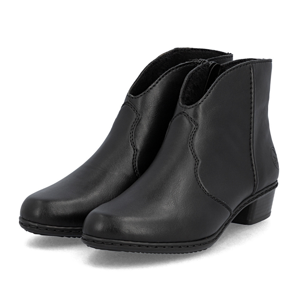 detail Dámská kotníková obuv RIEKER Y0754-00 černá W5