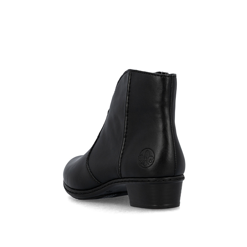 detail Dámská kotníková obuv RIEKER Y0754-00 černá W5