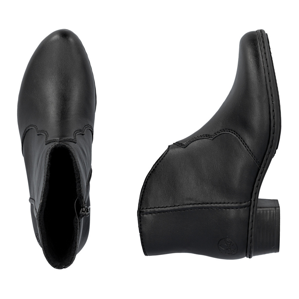 detail Dámská kotníková obuv RIEKER Y0754-00 černá W5