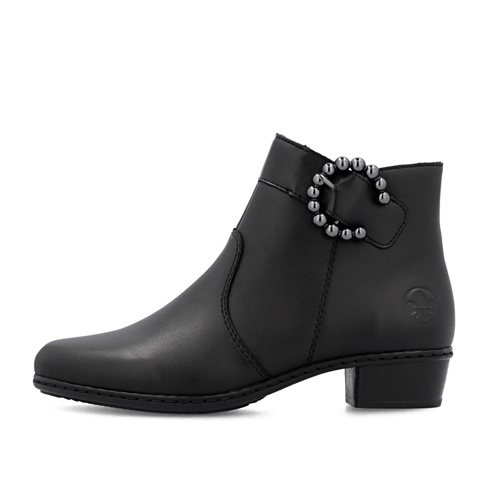 detail Dámská kotníková obuv RIEKER Y0797-00 černá W5