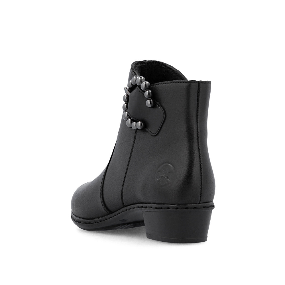 detail Dámská kotníková obuv RIEKER Y0797-00 černá W5