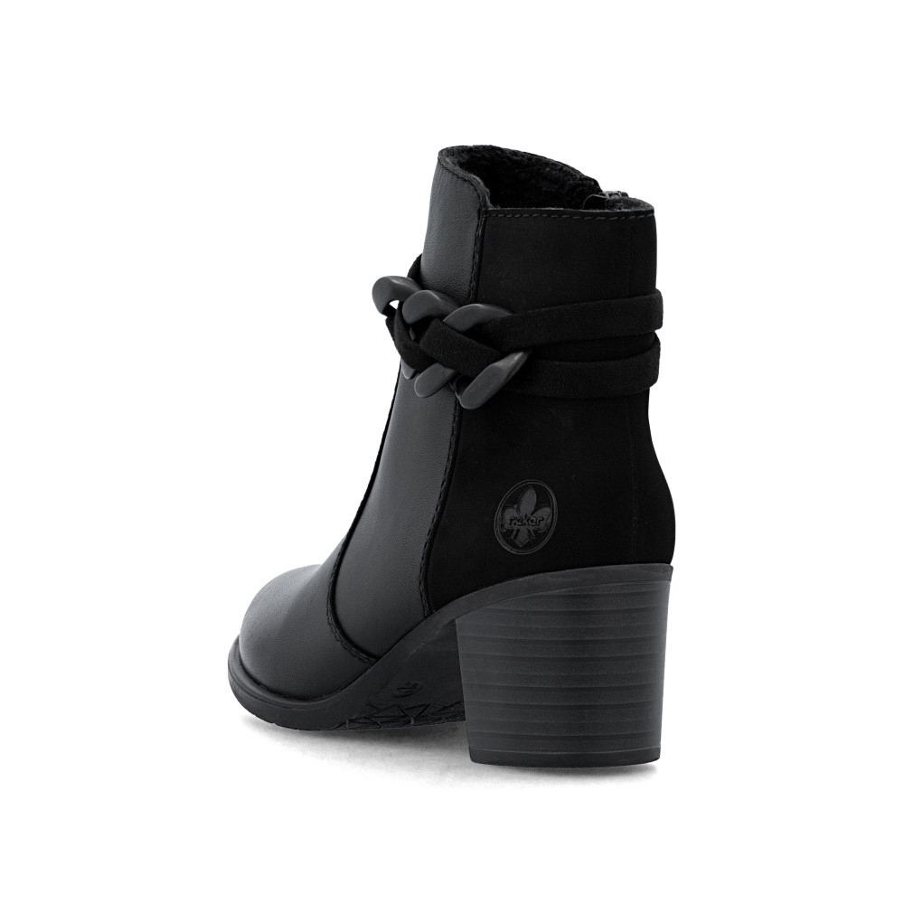 detail Dámská kotníková obuv RIEKER Y2066-00 černá W5