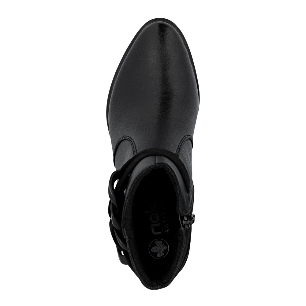 detail Dámská kotníková obuv RIEKER Y2066-00 černá W5