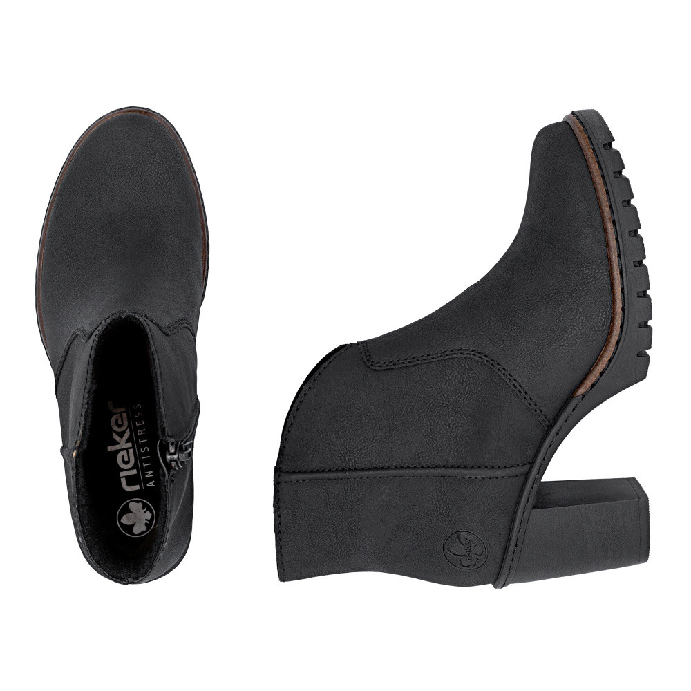 detail Dámská kotníková obuv RIEKER Y2553-00 černá W5