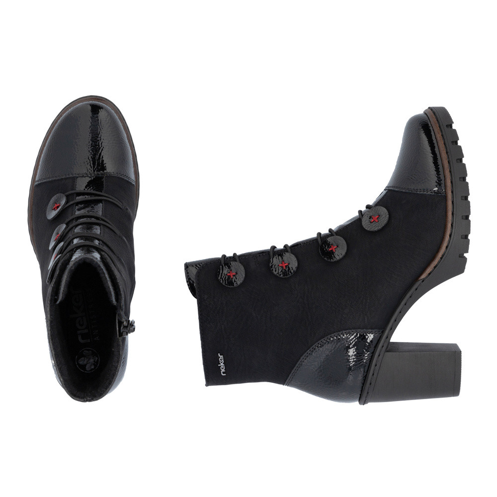 detail Dámská kotníková obuv RIEKER Y2576-00 černá W5