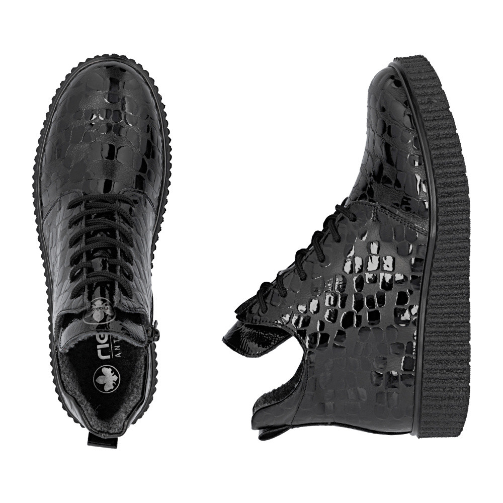 detail Dámská kotníková obuv RIEKER Y4301-00 černá W5