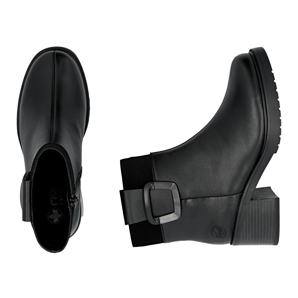 detail Dámská kotníková obuv RIEKER Y5253-00 černá W5