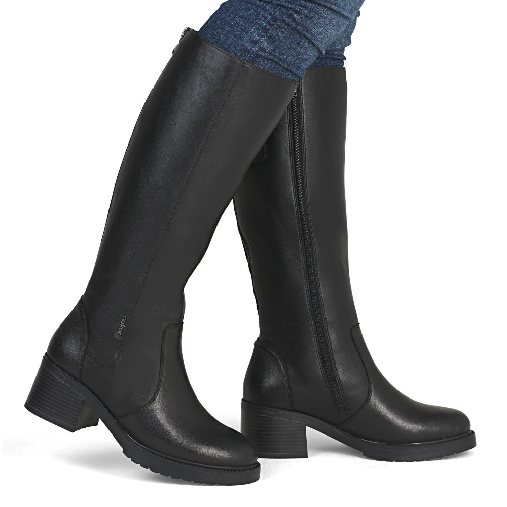 detail Dámské kozačky RIEKER Y5254-00 černá W5