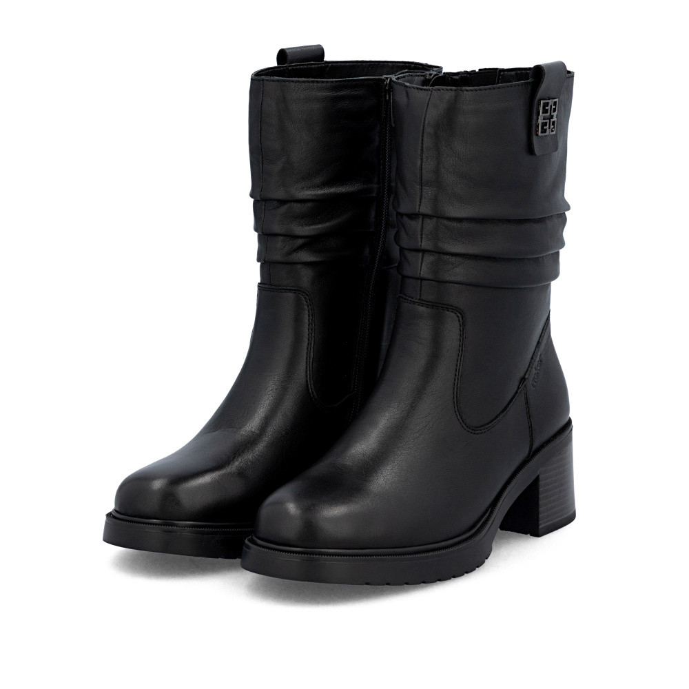 detail Dámská kotníková obuv RIEKER Y5257-00   BLACK   H/W5