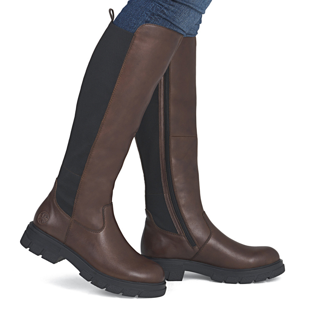 detail Dámské kozačky RIEKER Z9158-27 hnědá W5