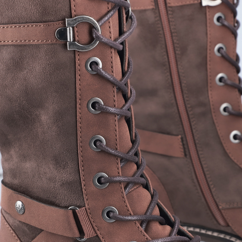 detail Dámské kozačky RIEKER 94732-25 hnědá W5