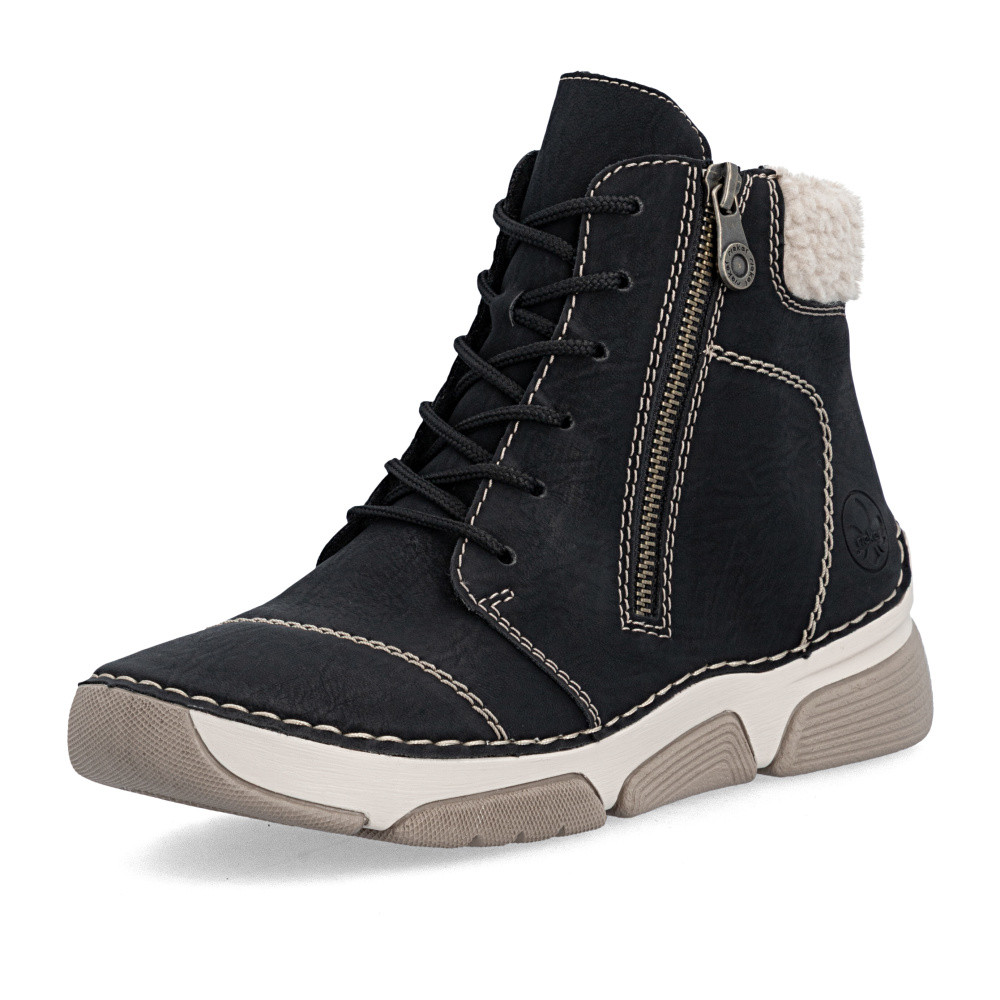 detail Dámská kotníková obuv RIEKER 45931-00   BLACK   H/W6