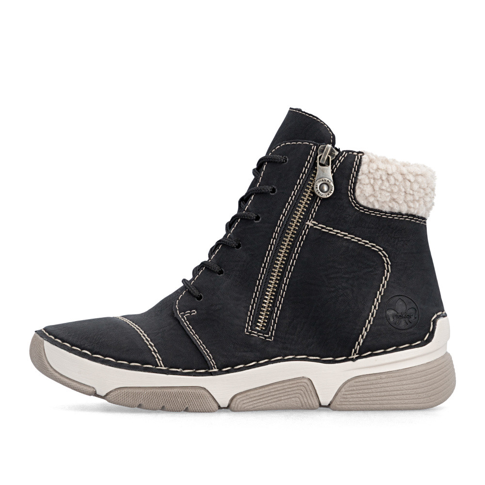 detail Dámská kotníková obuv RIEKER 45931-00   BLACK   H/W6
