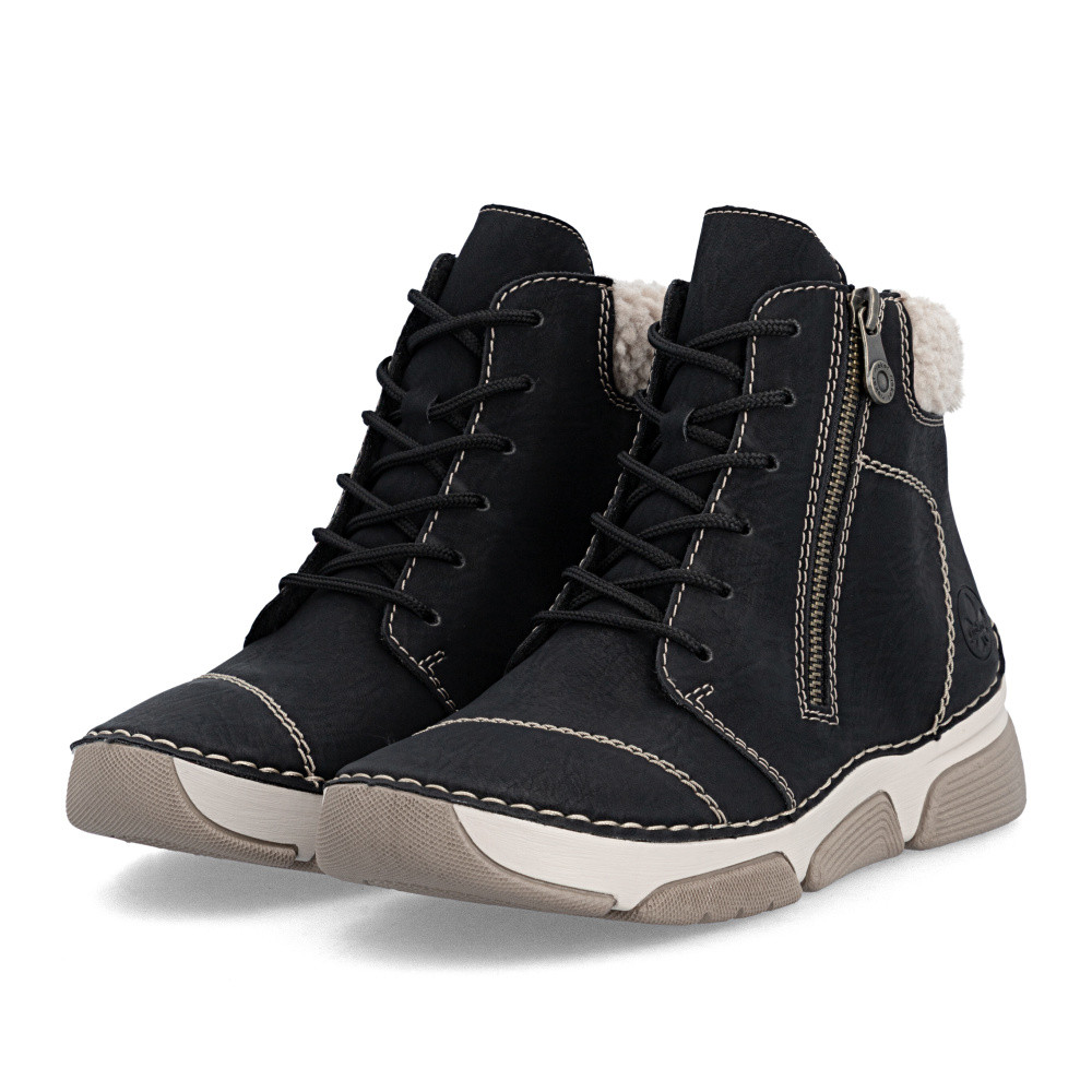 detail Dámská kotníková obuv RIEKER 45931-00   BLACK   H/W6