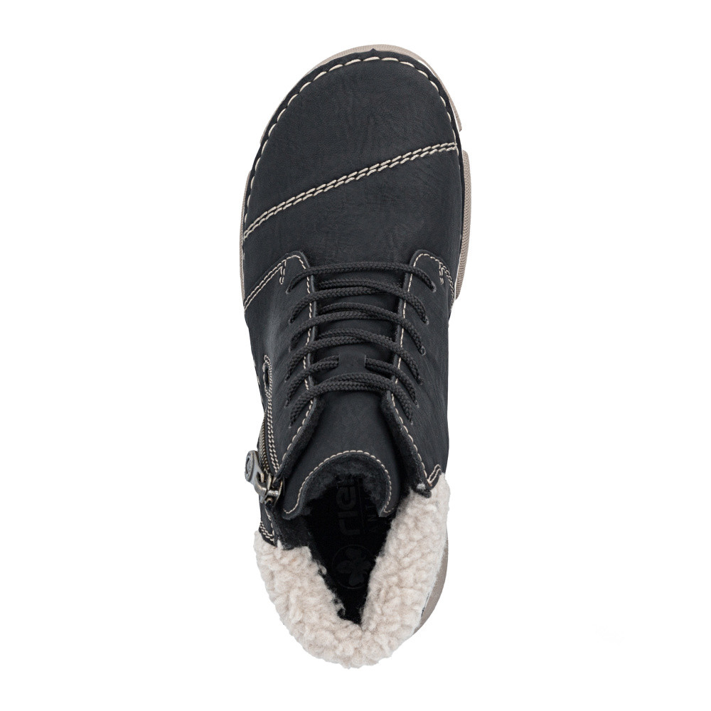 detail Dámská kotníková obuv RIEKER 45931-00   BLACK   H/W6
