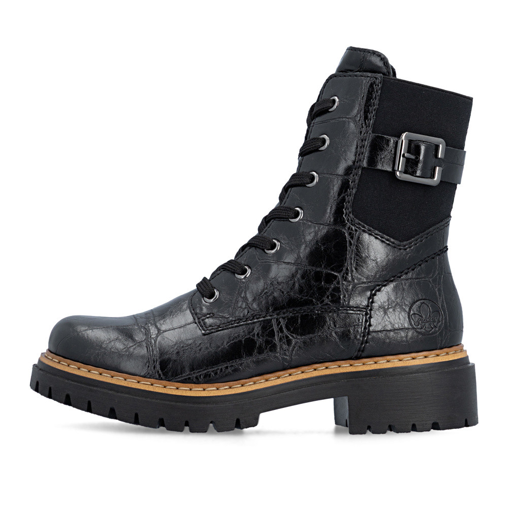 detail Dámská kotníková obuv RIEKER 72631-01   BLACK   H/W6