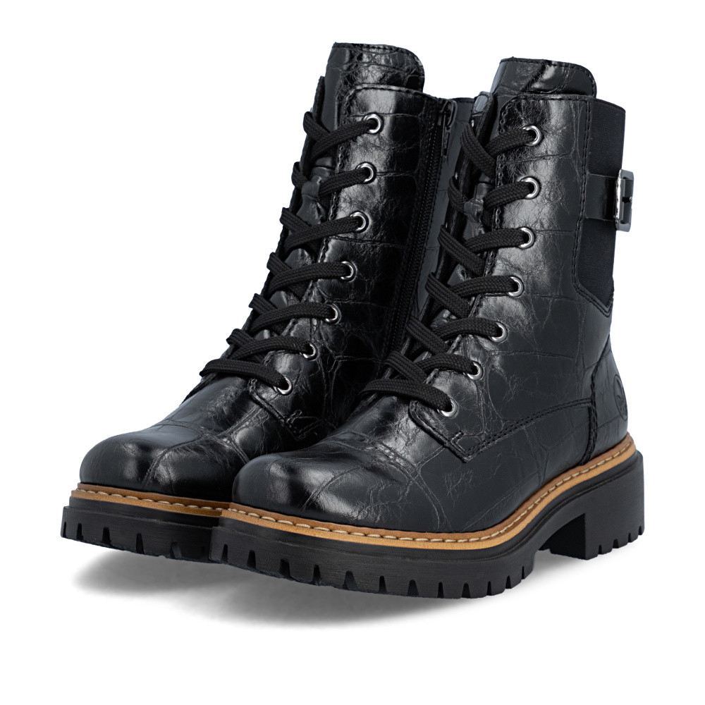 detail Dámská kotníková obuv RIEKER 72631-01   BLACK   H/W6