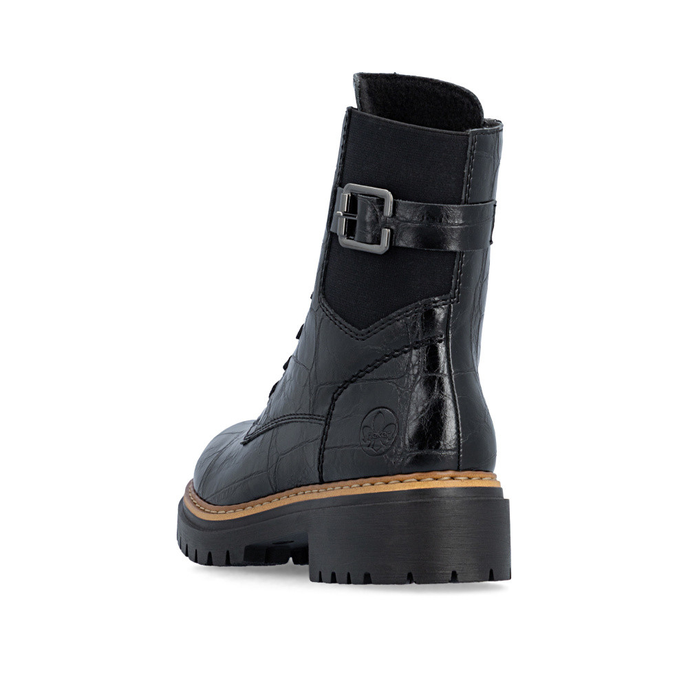 detail Dámská kotníková obuv RIEKER 72631-01   BLACK   H/W6