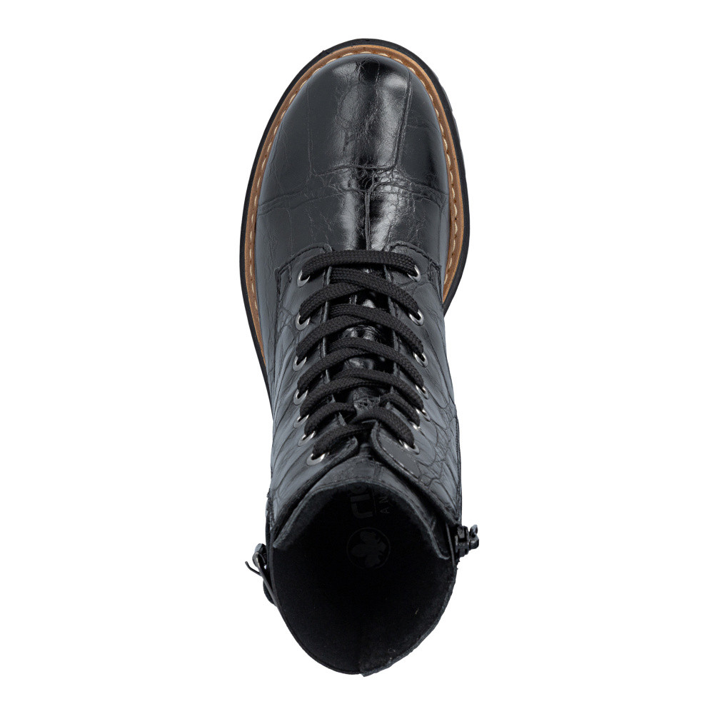 detail Dámská kotníková obuv RIEKER 72631-01   BLACK   H/W6