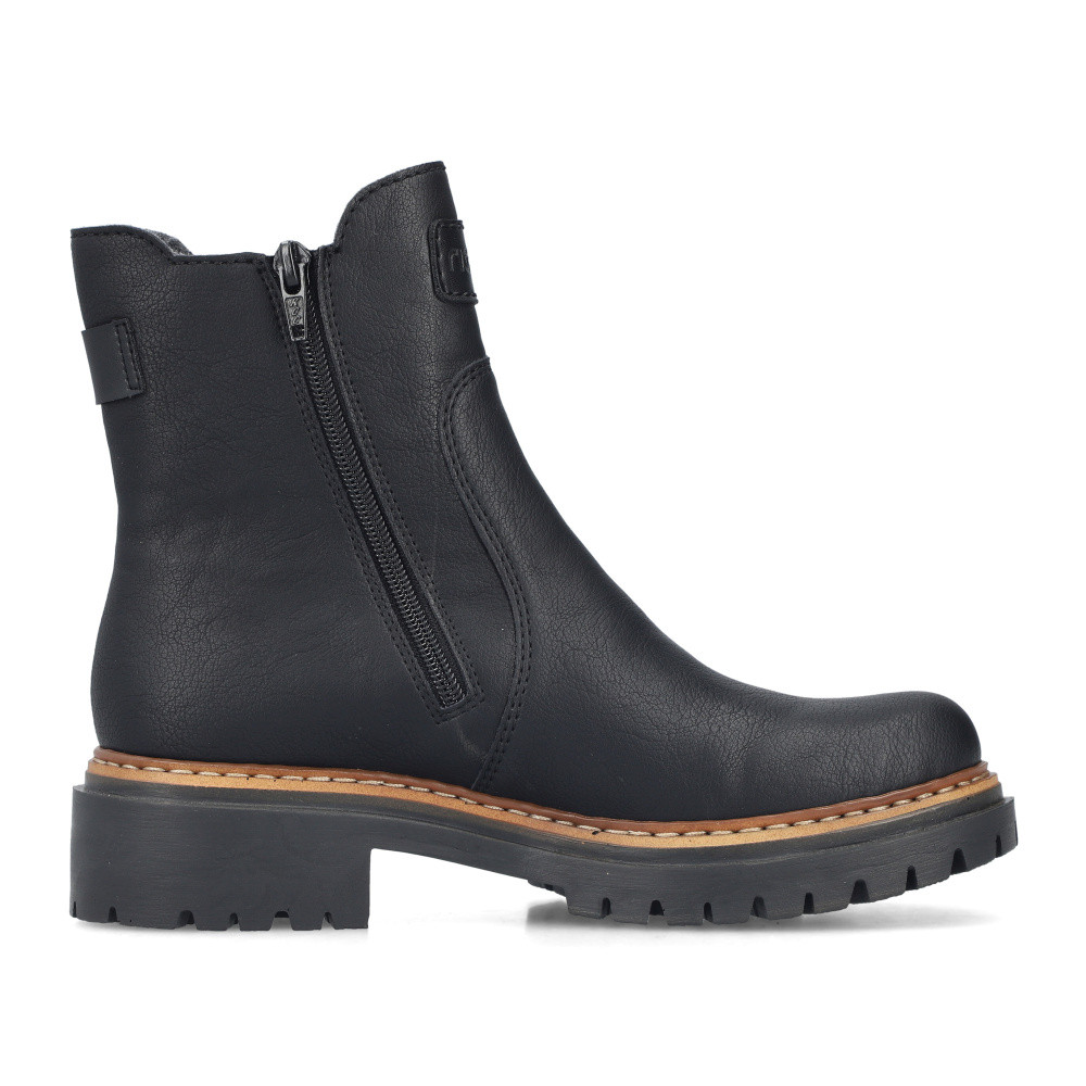 detail Dámská kotníková obuv RIEKER 72660-00 černá W6