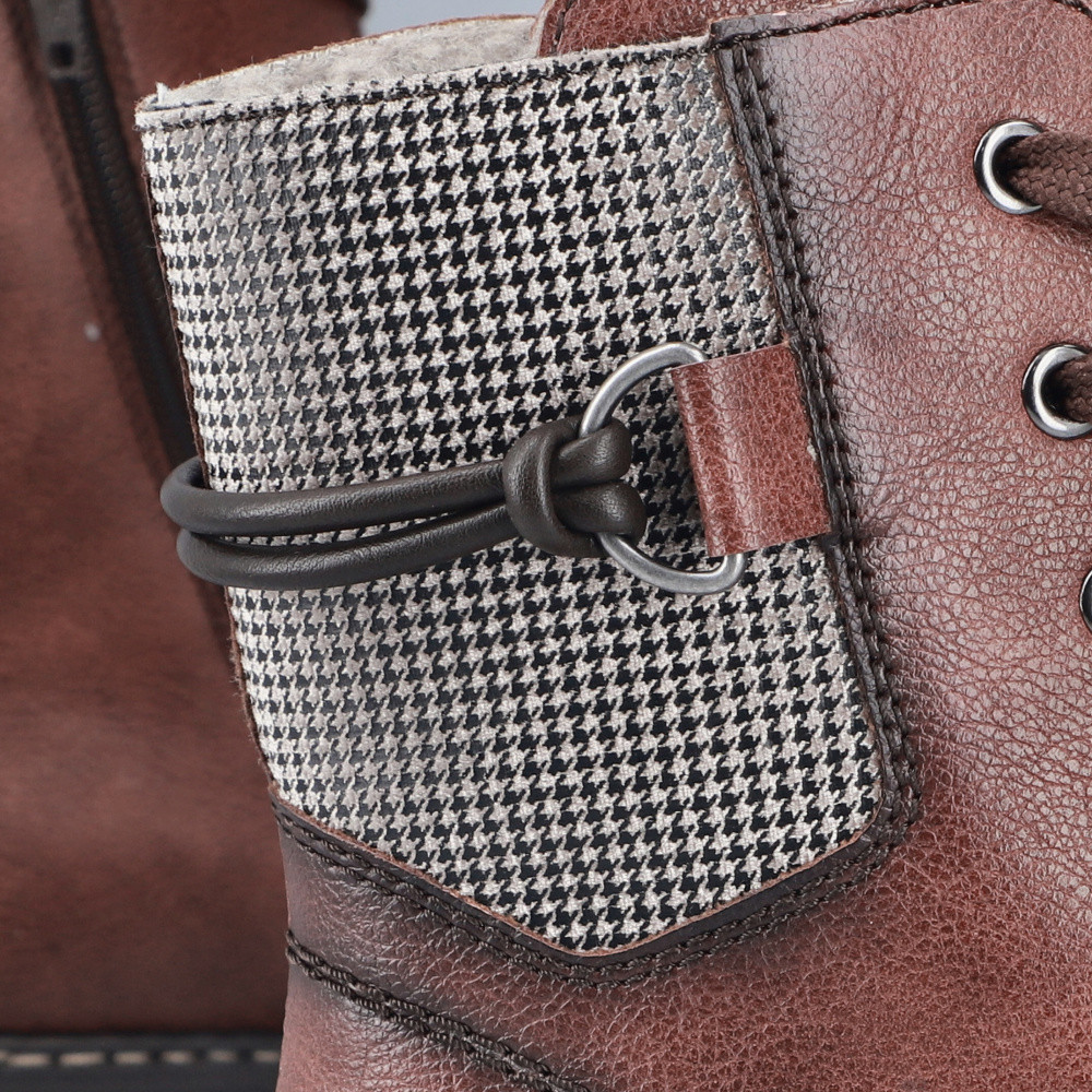 detail Dámská kotníková obuv RIEKER 76724-25   BROWN   H/W6