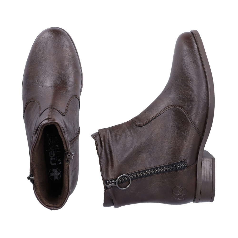 detail Dámská kotníková obuv RIEKER 77041-26 hnědá W6