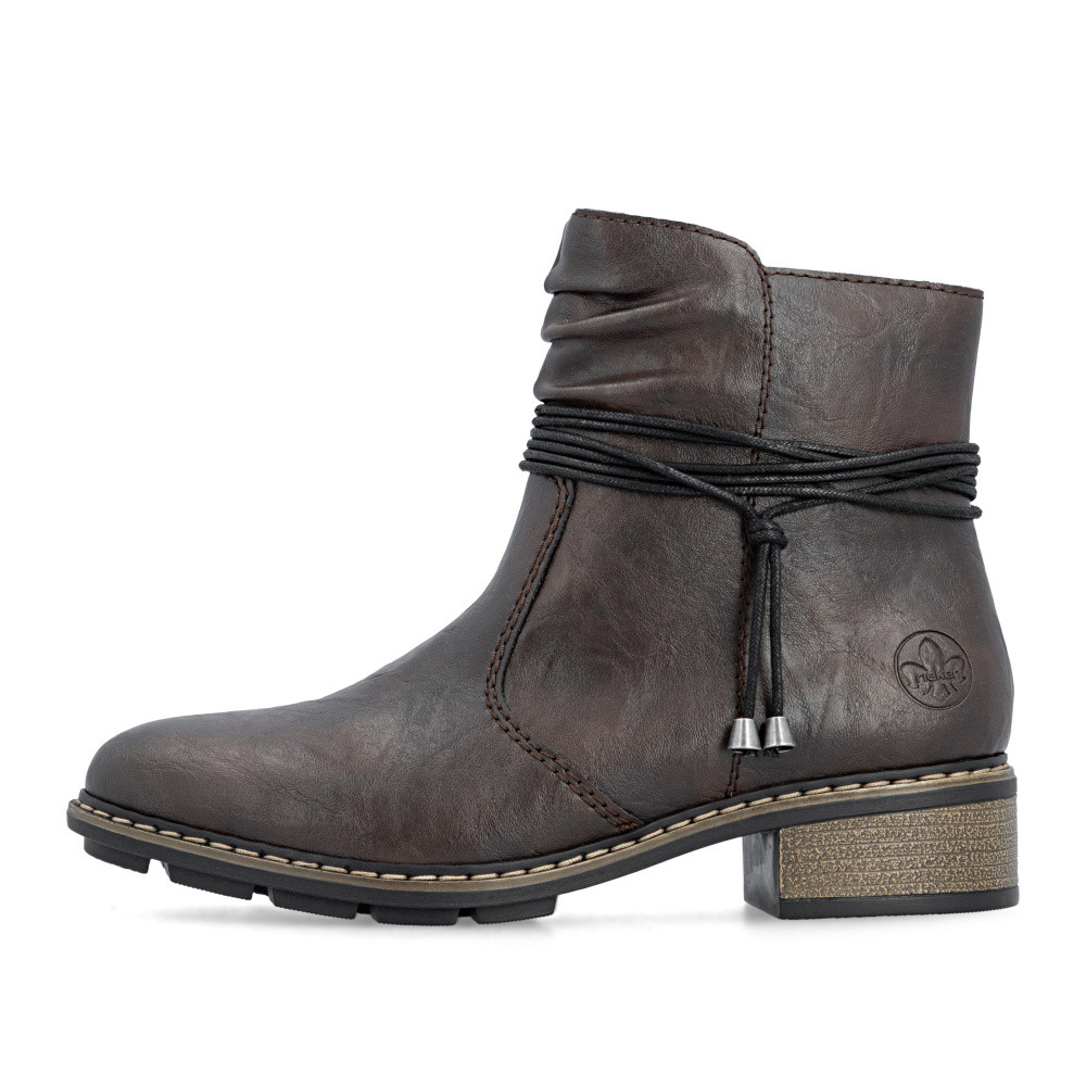 detail Dámská kotníková obuv RIEKER 77263-25   BROWN   H/W6